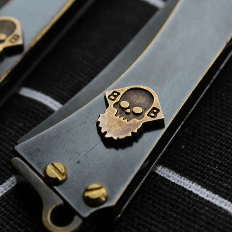 Мужской гребень из меди и нержавеющей стали Портативный ретро локомотив