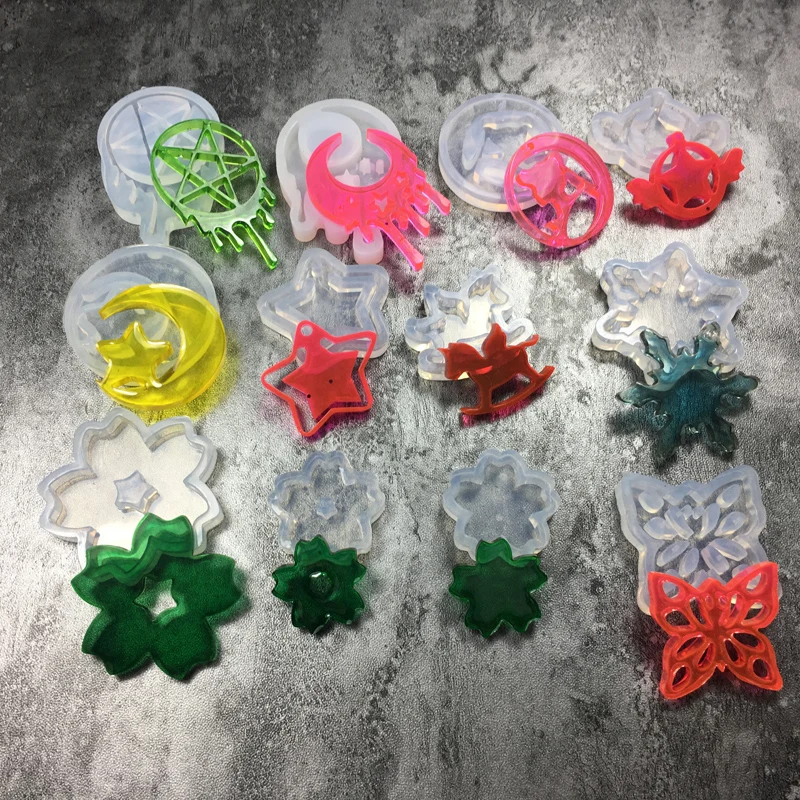 Искусственная Луна звезда лошадь счастливый лист Жидкая силиконовая смола