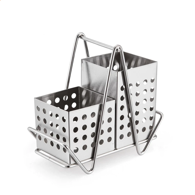 Кухонная подставка из нержавеющей стали с двойной сеткой ящик для хранения