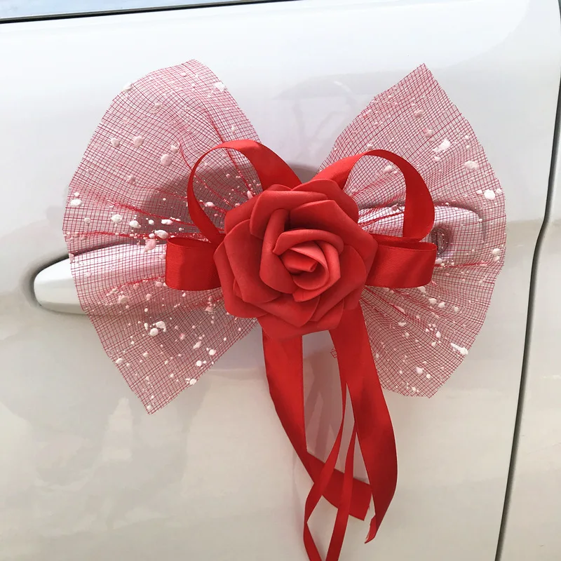 6 шт./компл. красивый цветок розы для свадьбы автомобильные дверные ручки