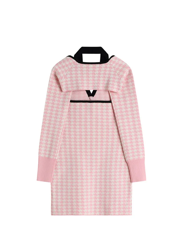 Весеннее женское платье модный дизайн с открытыми плечами винтажное клетчатое