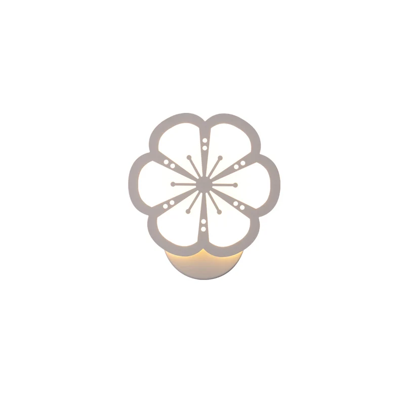 Cherry Blossom 12 Вт светодиодный настенный светильник из акрила для детской комнаты, гостиной, прикроватной кровати, спальни, настенные светильники, искусство, креативный коридор, бра, Декор, AC85-265V - Цвет абажура: Cherry Blossom