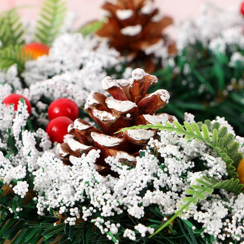 Настенный Рождественский венок ручной работы из ротанга кулон гирлянда торговый