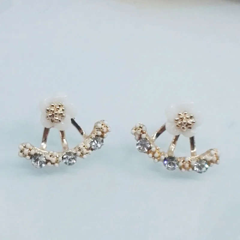 Милая ромашка для девушек висячие серьги с цветами на спине женские модные