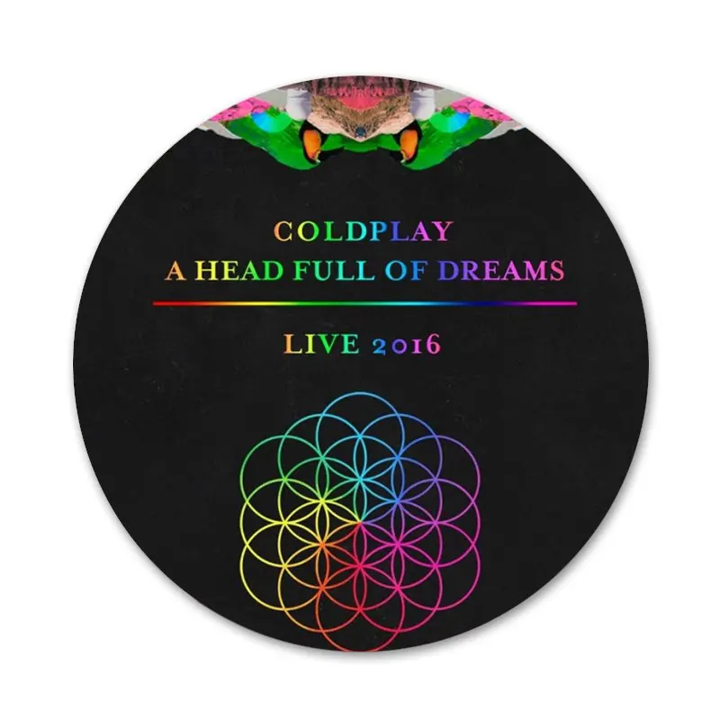

Coldplay Chris Martin Badge Brooch Pin Accessories For Clothes Backpack Decoration gift 58mm