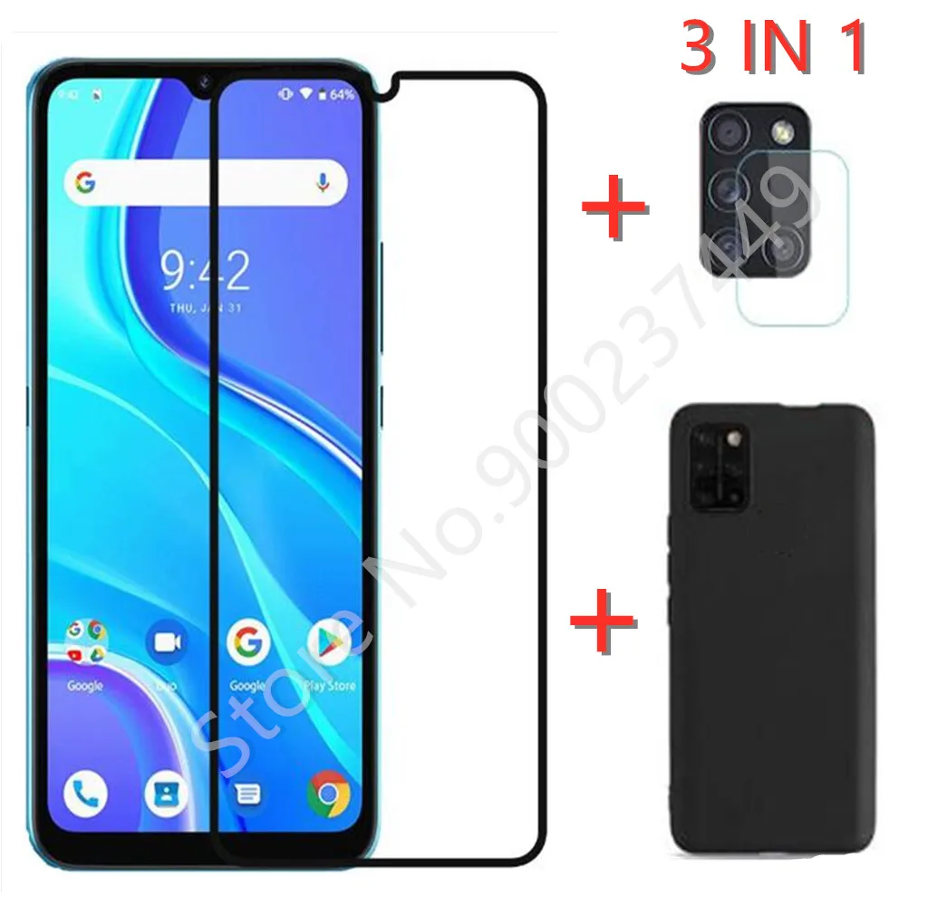3 в 1 чехол + Камера закаленное Стекло на UMIDIGI A7S 6 53 &quotэкрана мобильного телефона