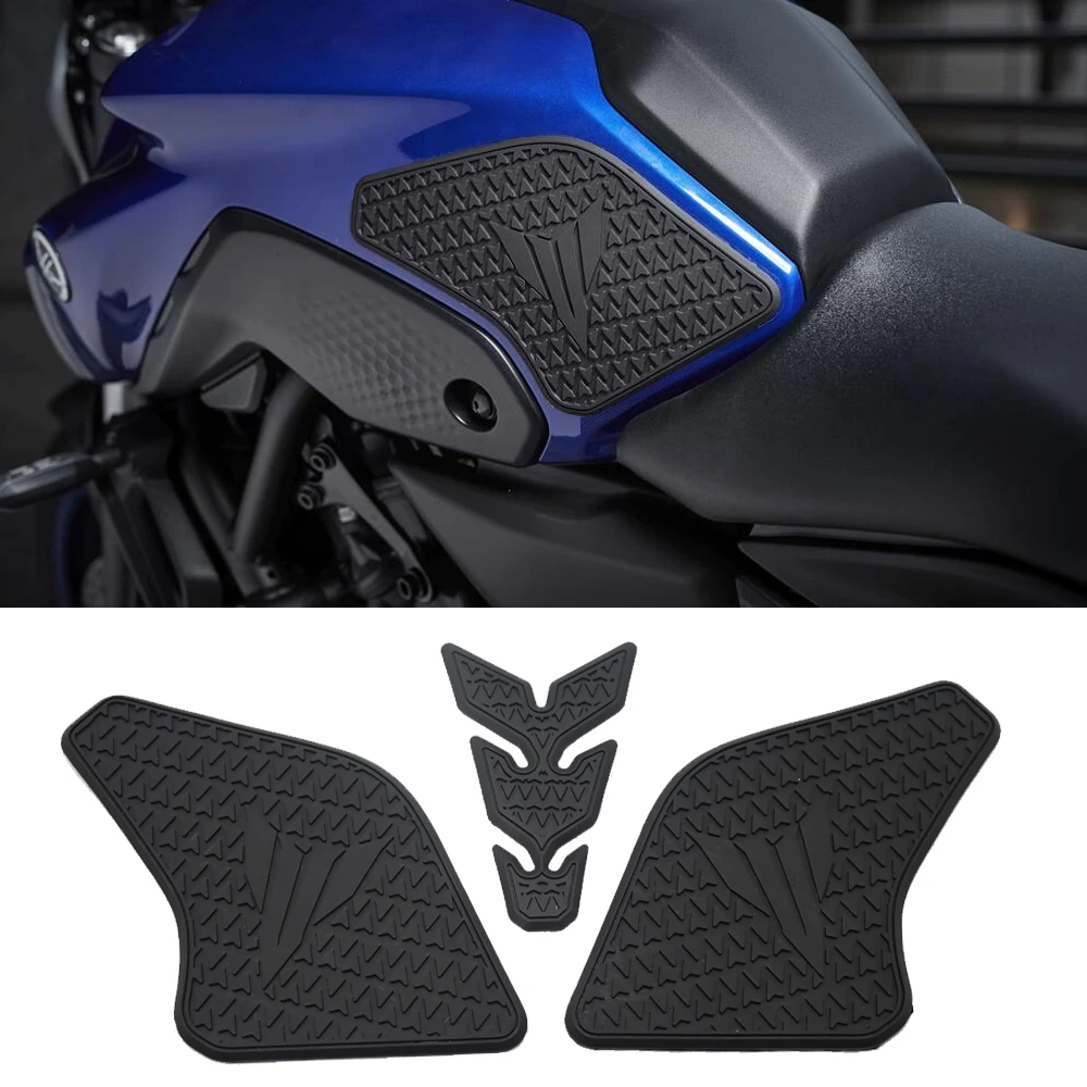 

For Yamaha MT 07 MT07 MT-07 2021 - Side Fuel Tank pad Tank Pads Protector Stickers Decal Gas Knee Grip Traction Pad Tankpad