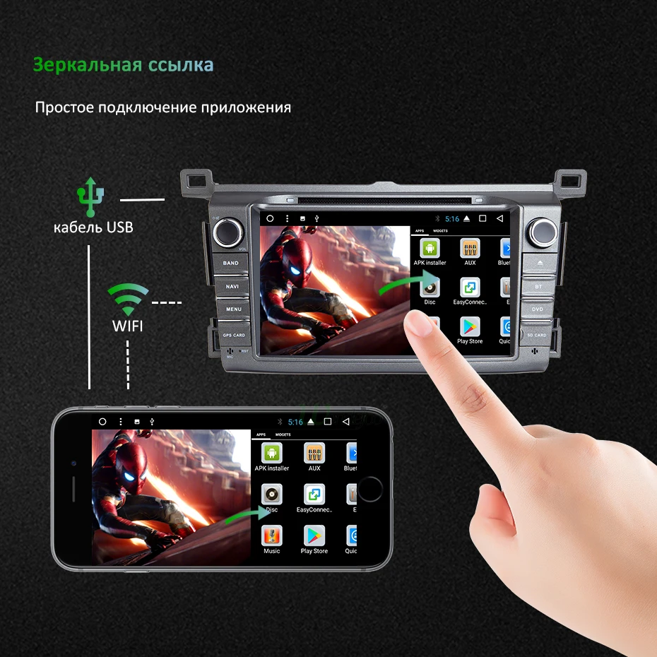 DSP AV выход ips экран 4G Android 9,0 автомобиля gps для Toyota RAV4 2013 DVD плеер Мультимедиа навигации автомобиля радио