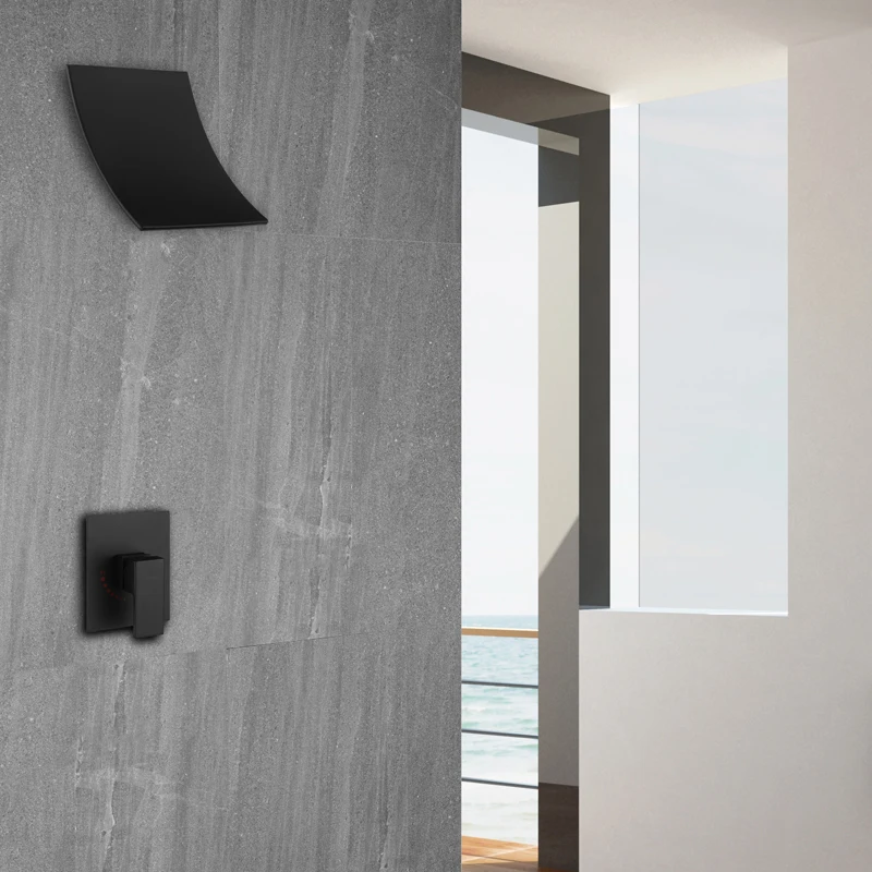 

Смеситель для ванной комнаты смеситель для душа латунный настенный клапан душевой набор встроенная коробка однофункциональный смеситель ...