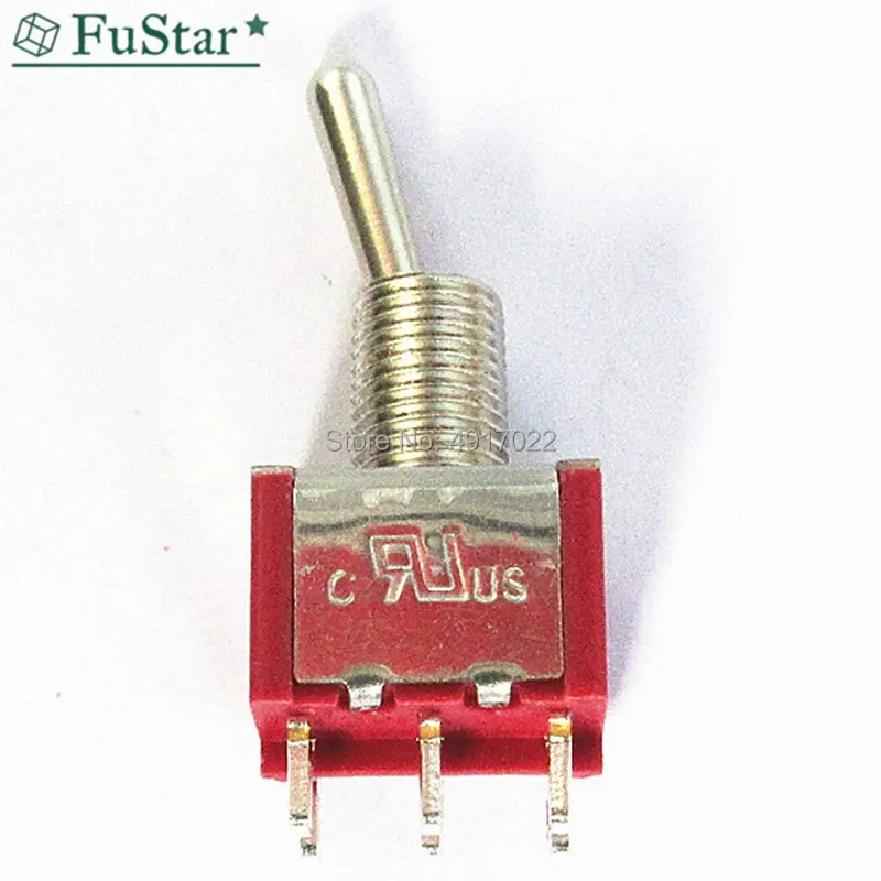 5 шт. Переключатель ВКЛ/вкл фиксация DPDT мини Клавишные переключатели MTS 202 6A 250VAC 6