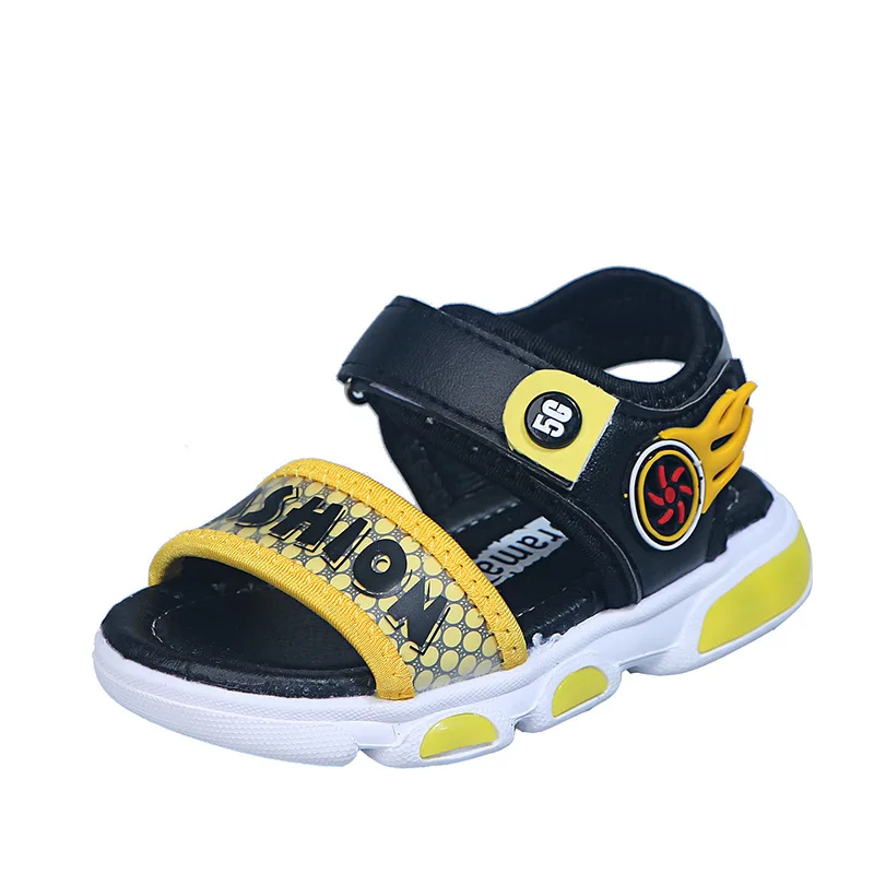 

Boys Sandals with LED 2020 Summer New Korean-Style Lumnious Sandals for Girls Small Kids Soft-Soled Shoes Toddlers Beach Shoes