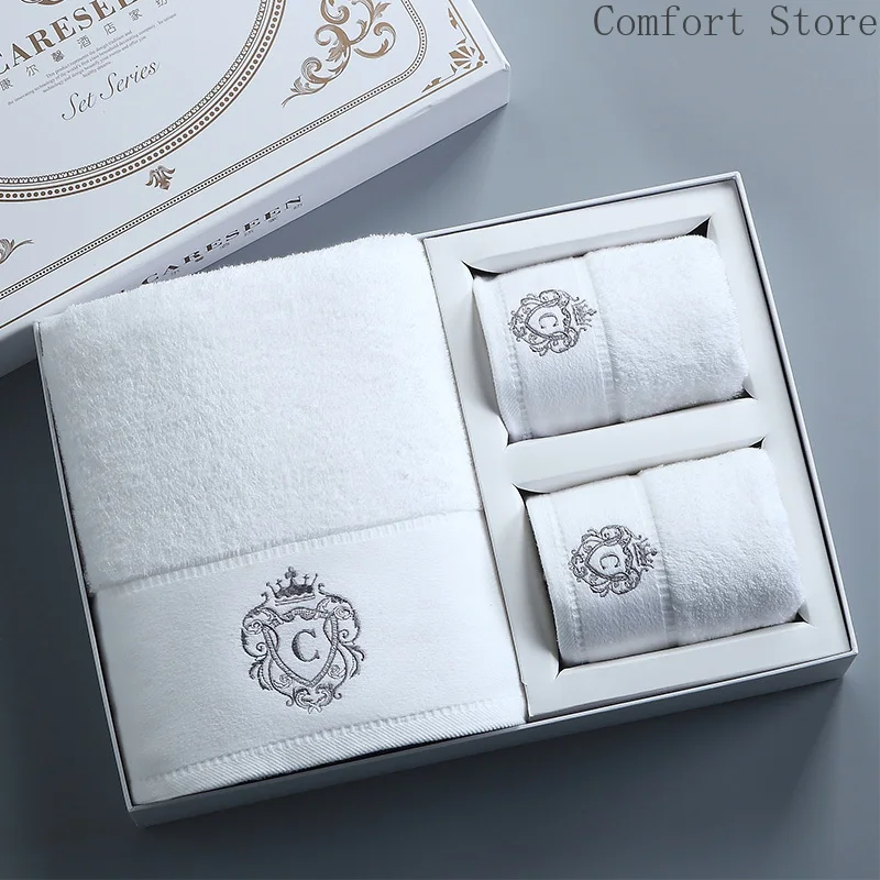 Роскошное банное полотенце для отеля набор из трех предметов Хлопковое взрослых