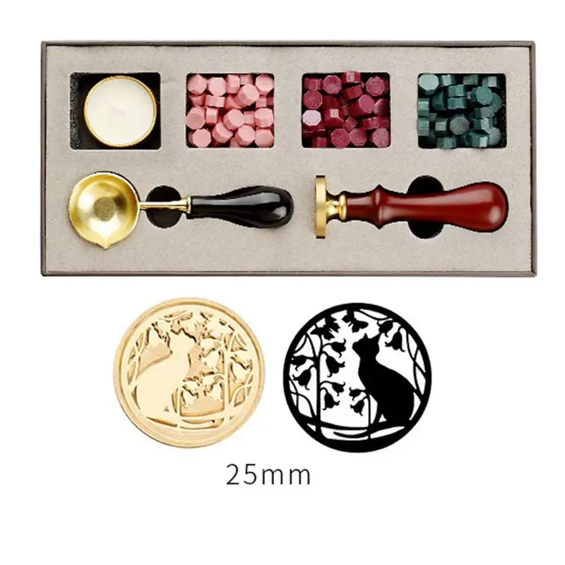 Stamps Wax Seal Box Kit Evening Wedding Invitation Decorative Dipping Pot Set Stamping Plates Melt Packaging Craft Supplies | Дом и сад