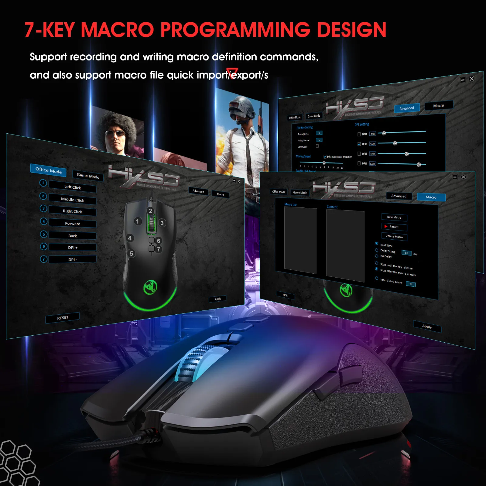 

Mechanical Define the game USB Wired 6400DPI Adjustable Gaming Mouse Mice For PC Computer Silent Backlit Ergonomic Gaming Mouse