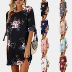 2021 женское летнее платье бохо стиль цветочный принт шифоновое пляжное платье Туника Сарафан свободные Мини Вечерние платья размера плюс 5XL