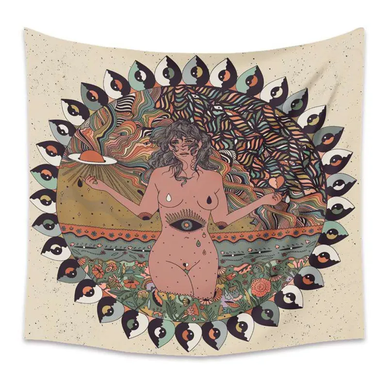 Домашний декор психоделическая сцена сексуальная женщина гобелен секретный