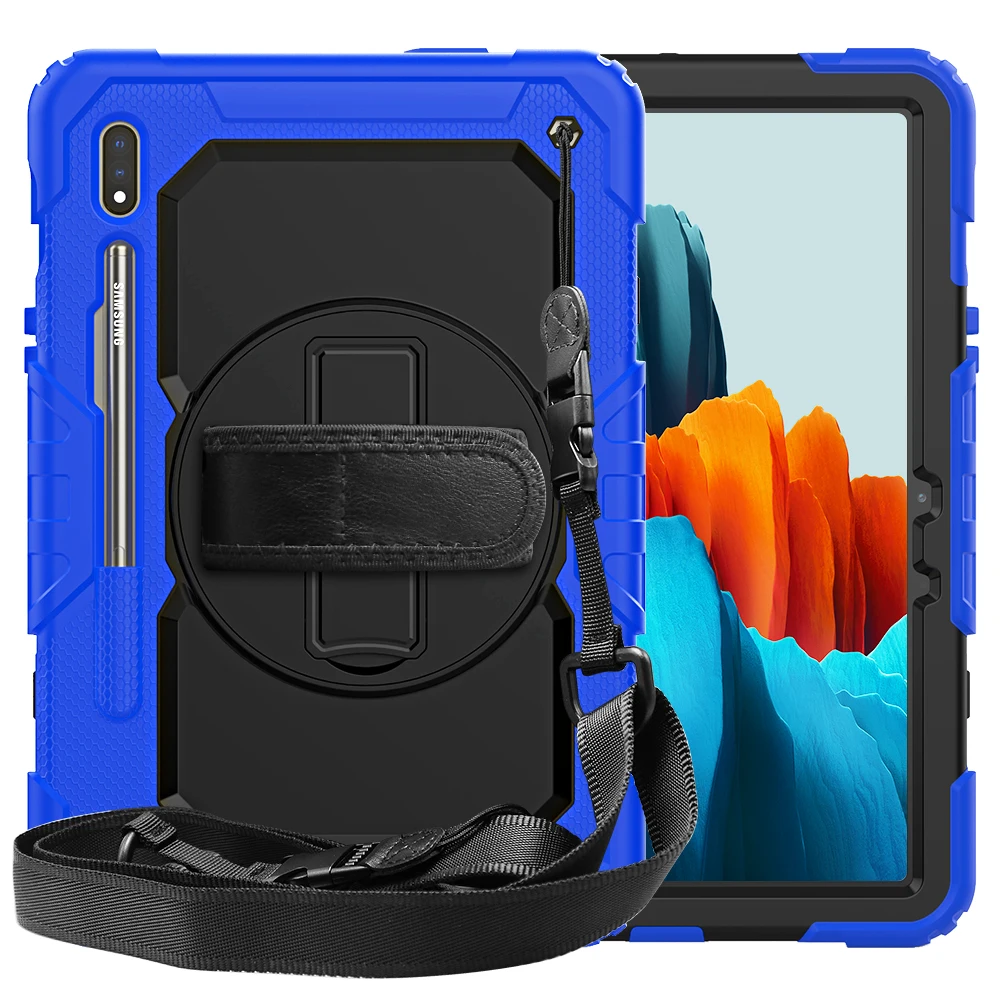 

Table Case For samsung galaxy tab s7 Case Shockproof Heavy Pencil holder Cover for Samsung SM-T870/T875 11" Kickstand+Hand Wrist