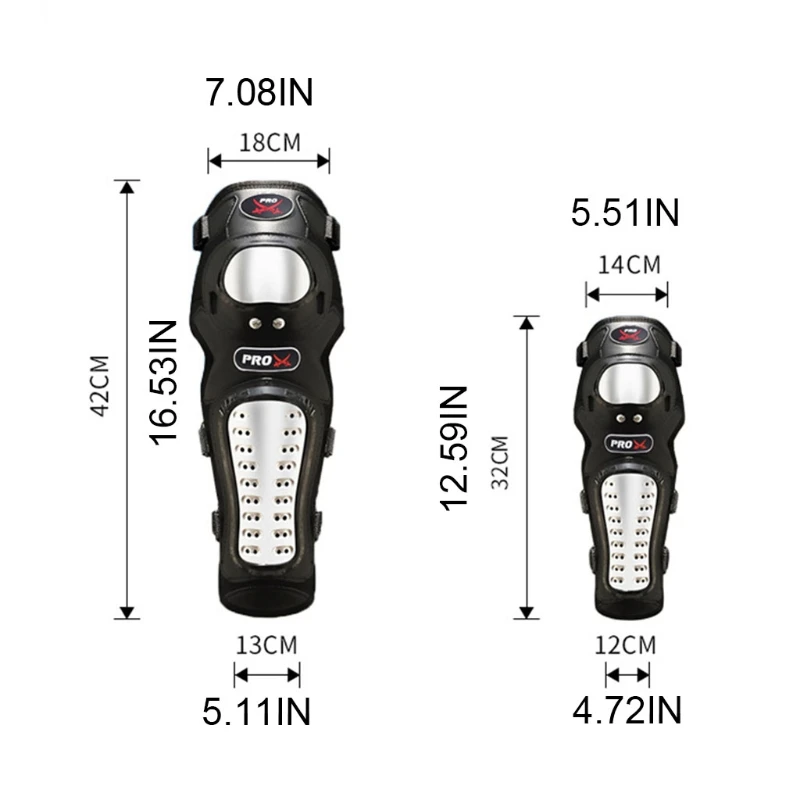 

4pcs/set Motorcycle Stainless Steel Knee Pad Elbow Pad Anti-fall Protective Gear