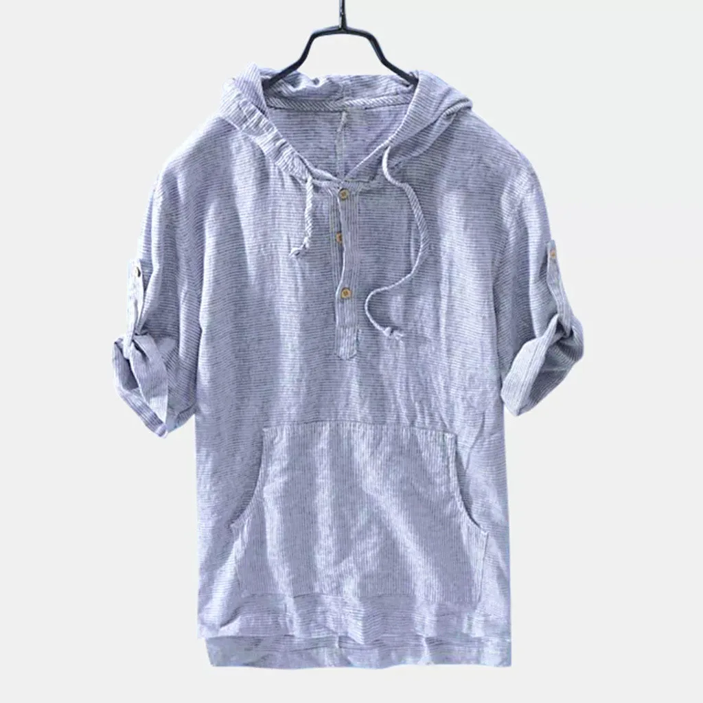 

Осенняя Новая повседневная свободная короткая футболка с капюшоном мужской пуловер с рулонным рукавом Горячая Распродажа