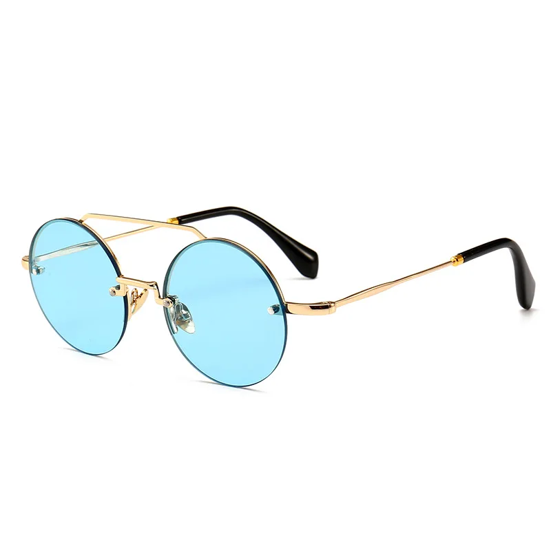 

Narrow frame modern retro round sunglasses trend street model catwalk sunglasses
