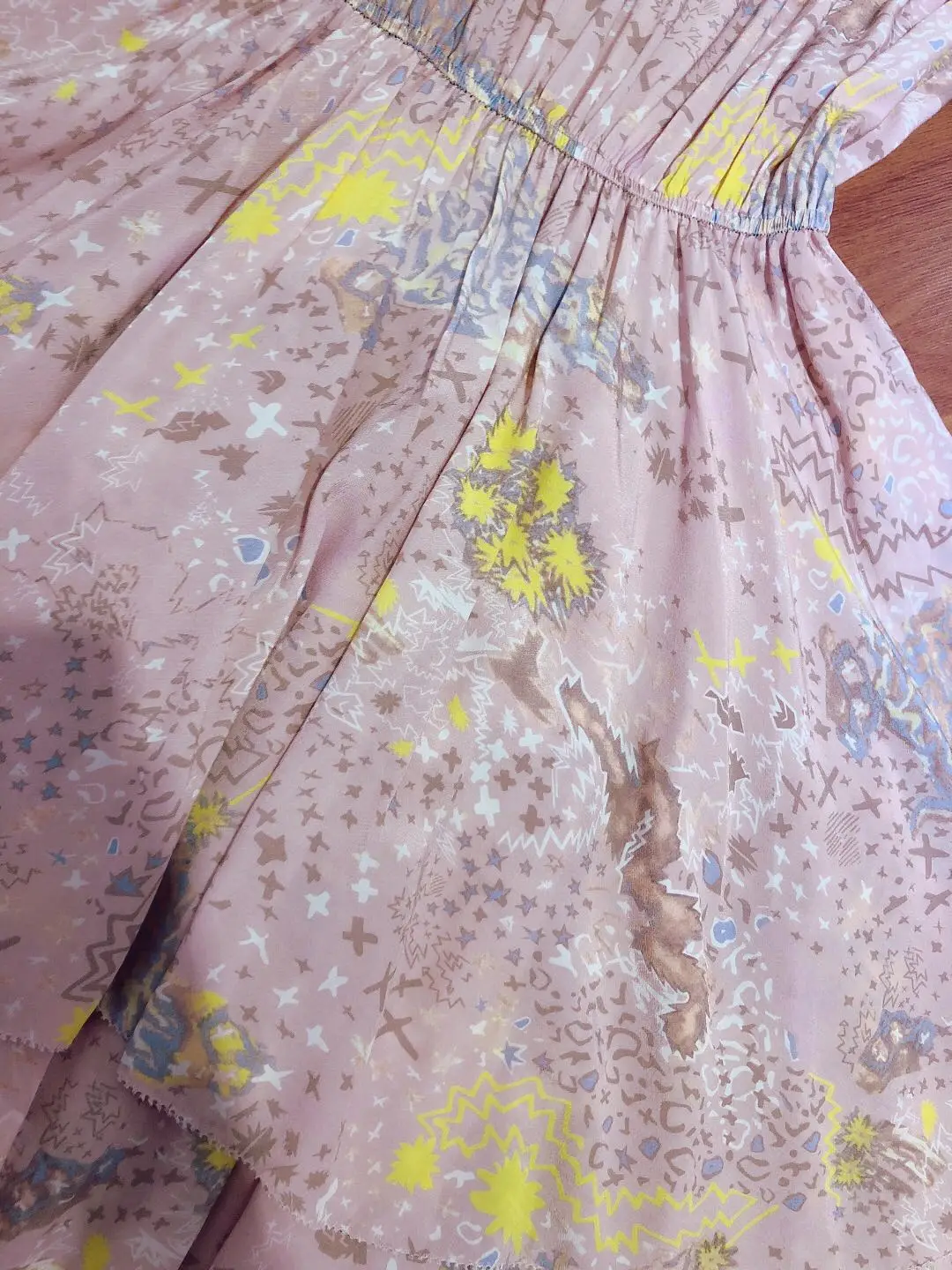 

Floral Print Dress Women Sweet Elastic Waist O-neck 2020 New Robes