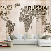 custom mural wallpaper for walls vintage wooden board letters photo wall paper living room bedroom restaurant home decoration