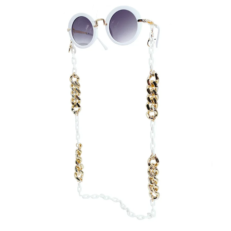 

European and American Street Fashion Hip-hop Style Acrylic Glasses Hanging Chain Cord Holder Neck Strap Dropshipping