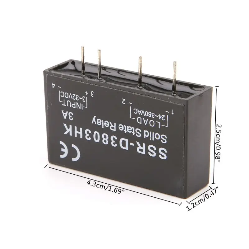 1pc Single Phase Solid State Relay Module DC-AC Mini PCB Solid State Relay with Pins 3A/5A/8A