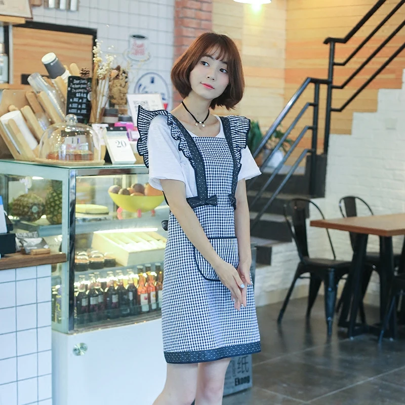 Original Korean fashion cute literary apron pastoral sling manicure Western restaurant home kitchen oil | Дом и сад