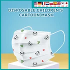 Одноразовая медицинская маска для лица, 3-слойная Милая мультяшная Нетканая дышащая Пылезащитная хирургическая маска для детей и взрослых, медицинская маска, 50 шт.