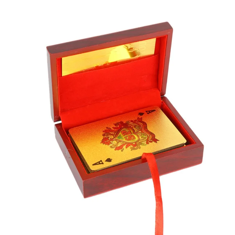 

Luxury Waterproof 24K Gold Diamond Foil Poker Carta, Gold Playing Cards Deck Of Cards Plastic Playing Cards