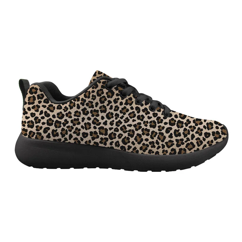 

Leopard Print Rubber Sole Sneakers Women Breathable Fashion Walking Shoes Chunky Sneakers Large Size 35-45 Deportivas Mujer