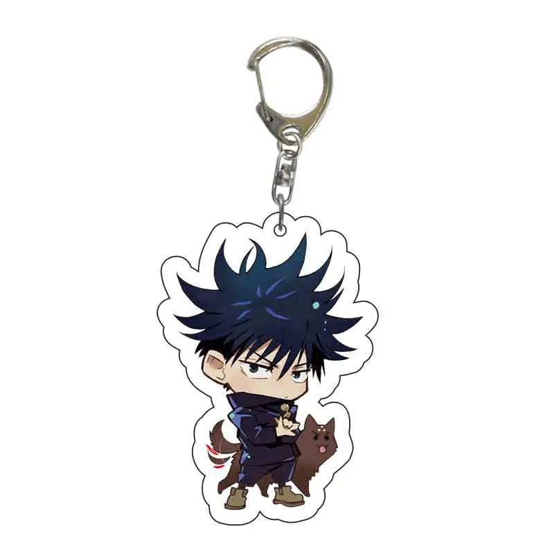 

New Jujutsu Kaisen Keychains Creative Anime Double Side Acrylic Key Chain Keyring Men Boy Bag Pendant