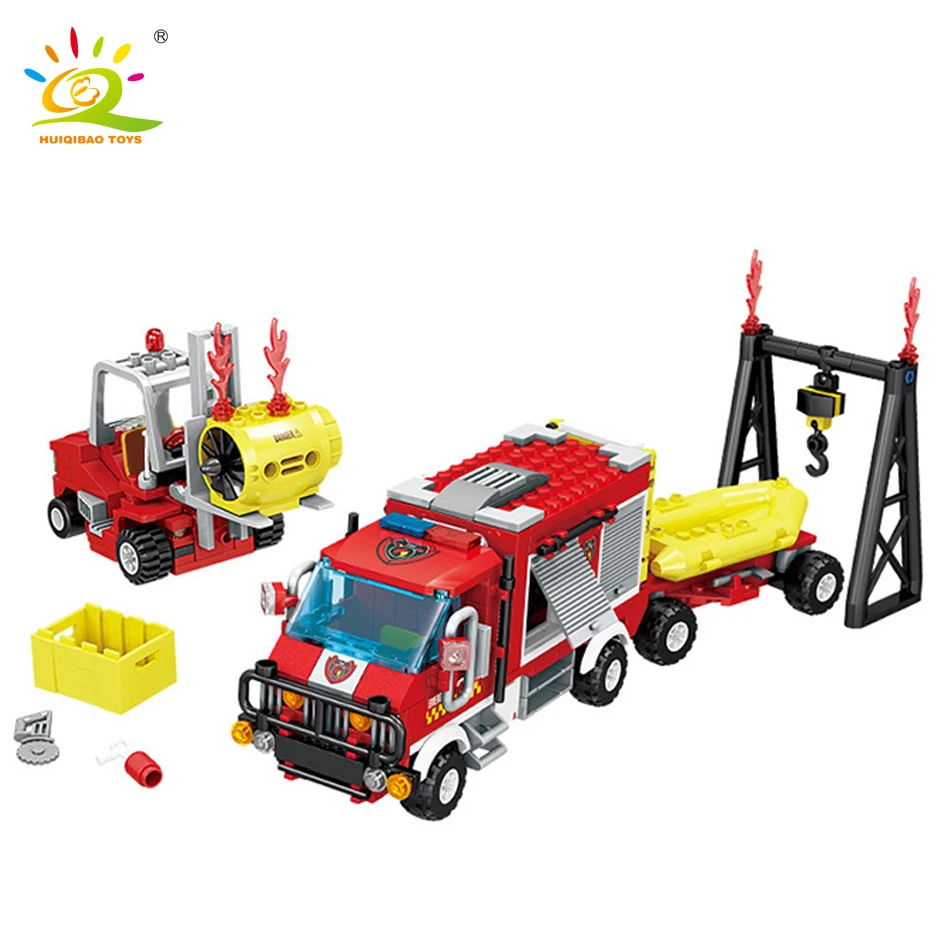 

Игрушки 412 шт. город пожарный лес спасения пожарной строительные блоки для грузовиков фигуры Строительные кирпичи для мальчиков