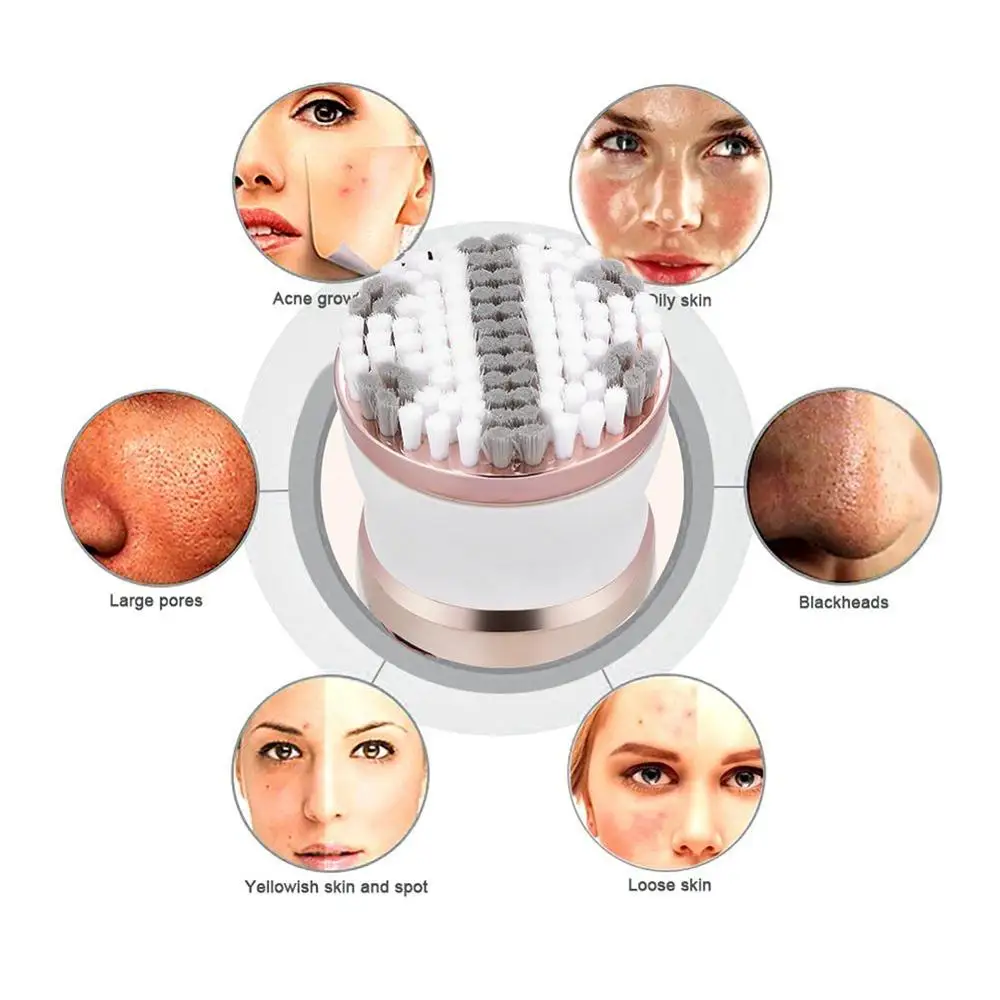 

Electric Epilator Hair Removal Trimmer 4 in 1 Electric Facial Care Machine for Women Rechargeable Multifunctional Face Massager