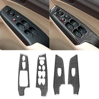 50 hot sales 4pcs carbon fiber window lift control switch panel stickers for honda civic 8th 2006 2011 right hand drive