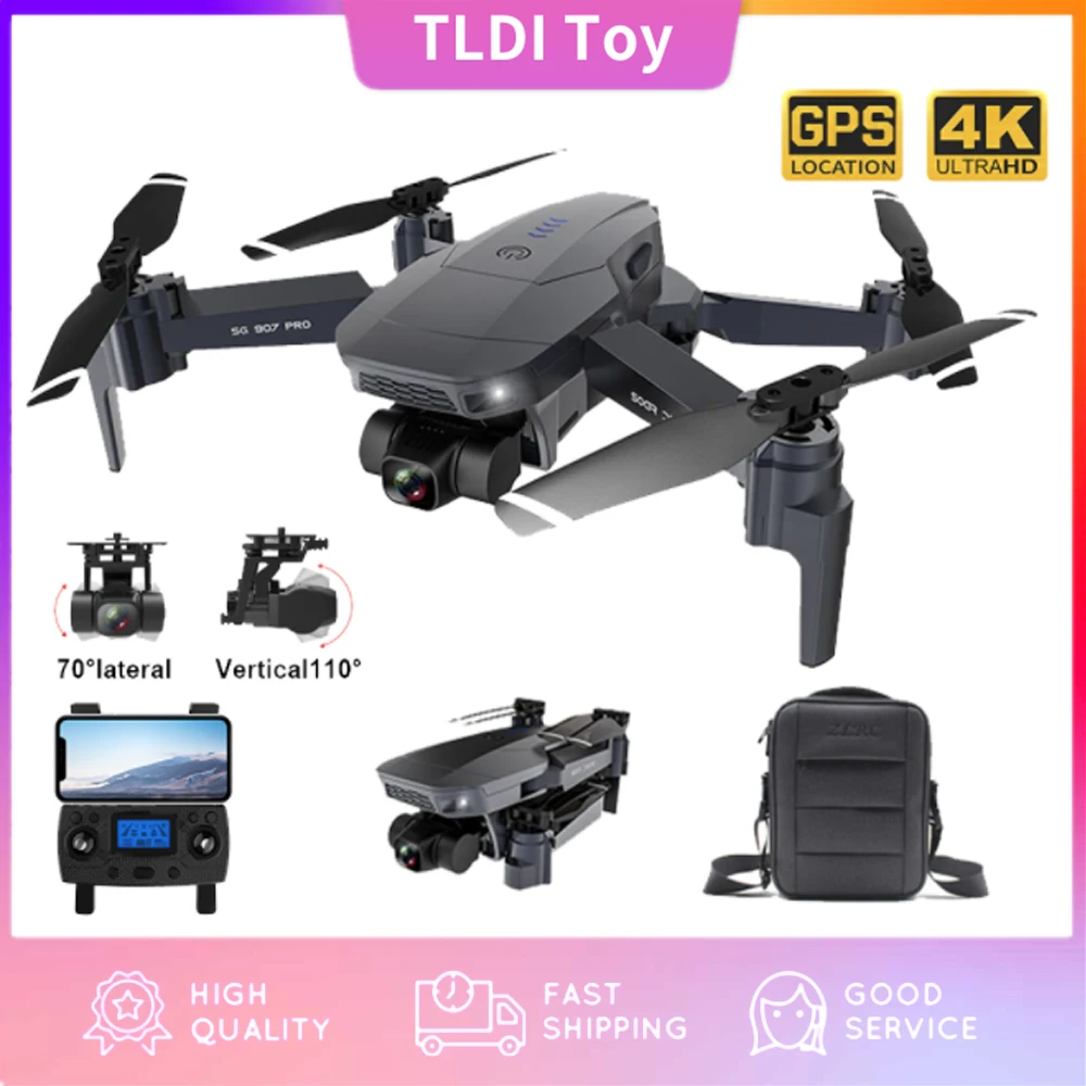 

Складной Радиоуправляемый Дрон SG907 PRO / SG907 GPS 4K HD для аэрофотосъемки