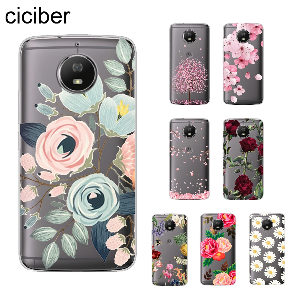 Милый чехол ciciber с цветком розы для Motorola Moto C Z2 Z3 ONE G4 G5 G5S G6 E4 E5 Play Plus Power X4 чехлы