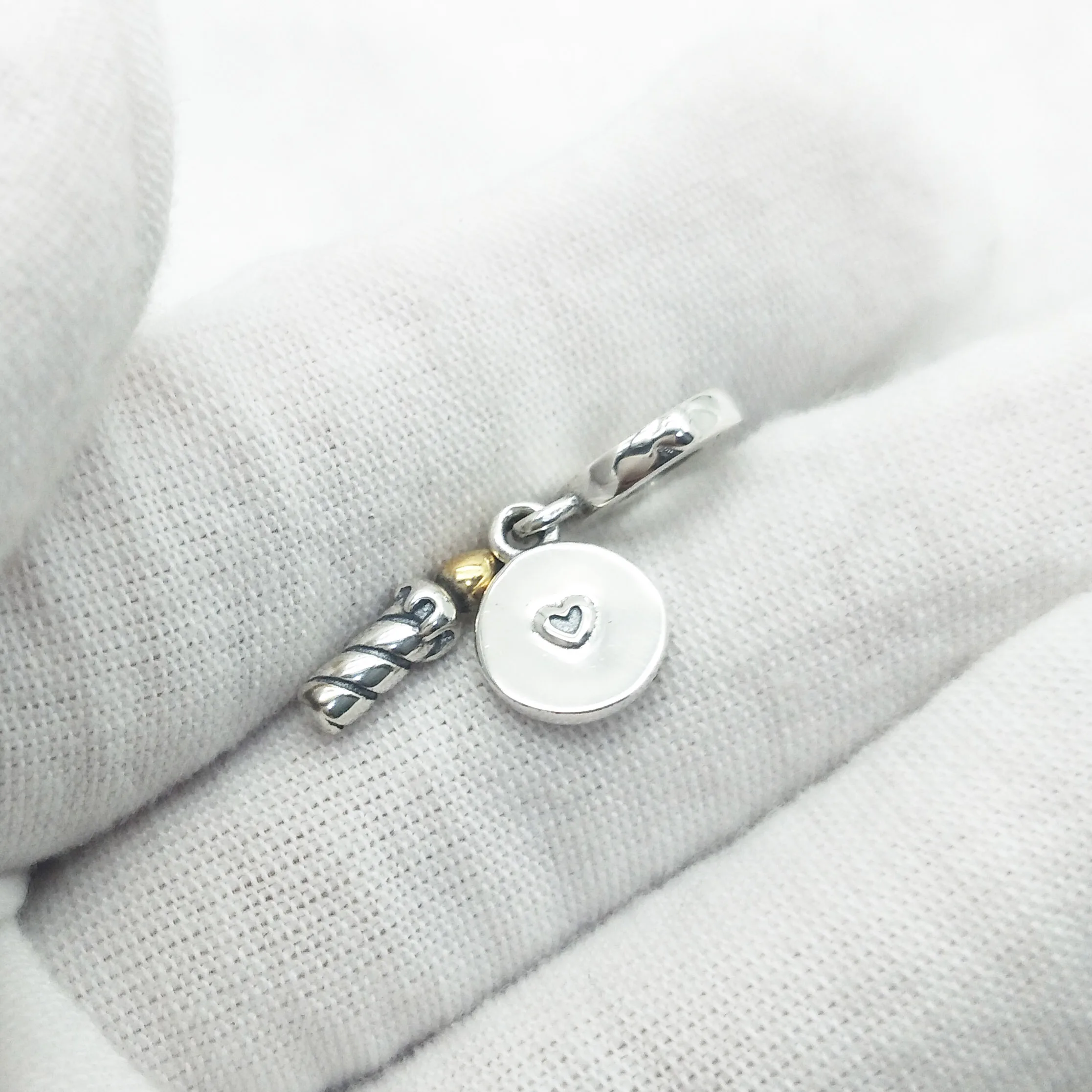 

Весна 2021, двухцветная подвесная подвеска в виде свечи на день рождения, серебро 925 пробы