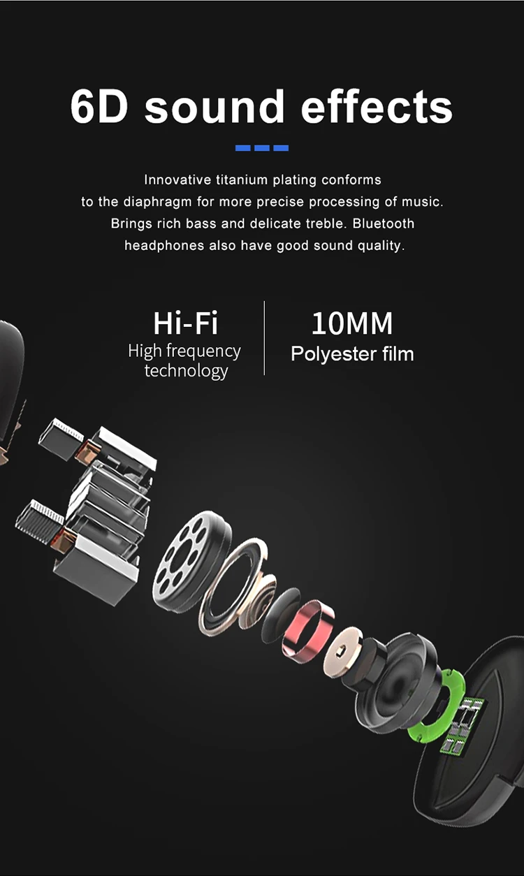 Мини невидимые наушники TWS с одним bluetooth стереонаушники пассивным