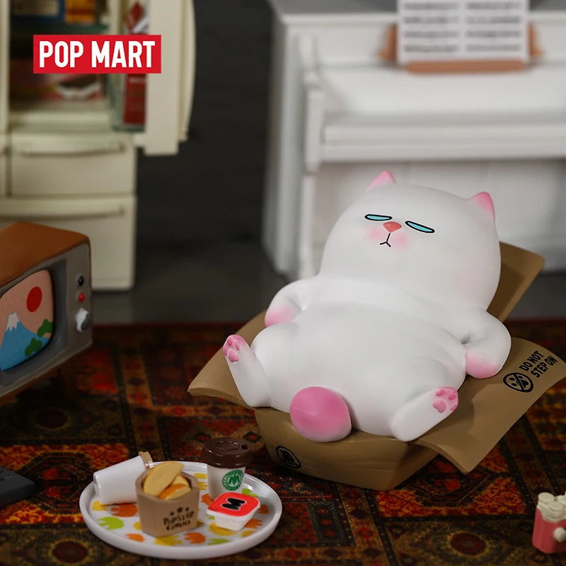 POPMART VIVI кошка лениво Сидящая S1 глухая коробка Кукла бинарная фигурка подарок на день рождения Детская игрушка фигурка