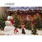 Рождественские фоны для фотосъемки с изображением дерева сосны снега снеговика подарка венка двора вечевечерние интерьера фотосессия Фотостудия