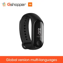 Глобальная версия, Xiaomi Mi-браслет 3, умный браслет, черный, 0,78 дюймов, OLED, мгновенное сообщение, вызов, погода