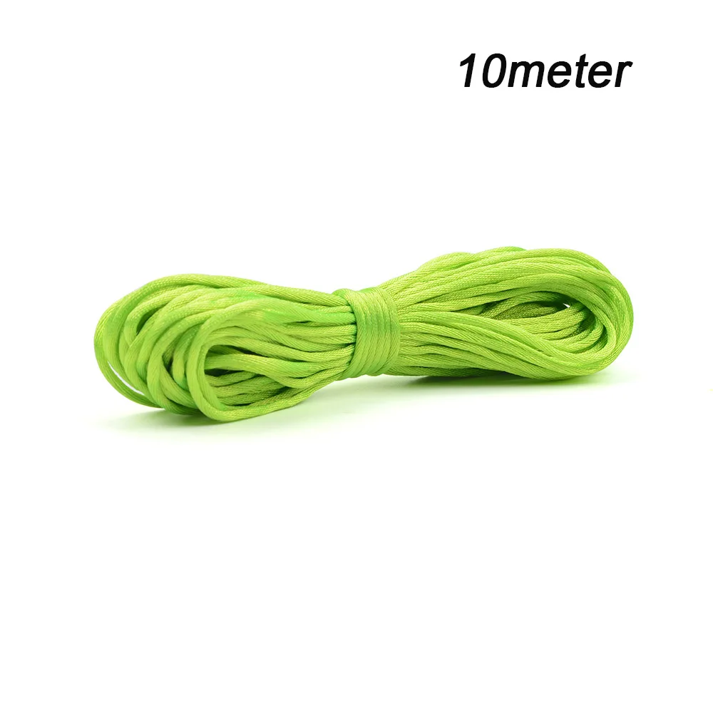 10m chartreus cord LOFCA, разноцветный нейлоновый шнур, Прорезыватель для сосок, зажим, аксессуары, сделай сам, для прорезывания зубов, ожерелье, подвеска для изготовления ювелирных изделий - Цвет: 10m chartreus cord