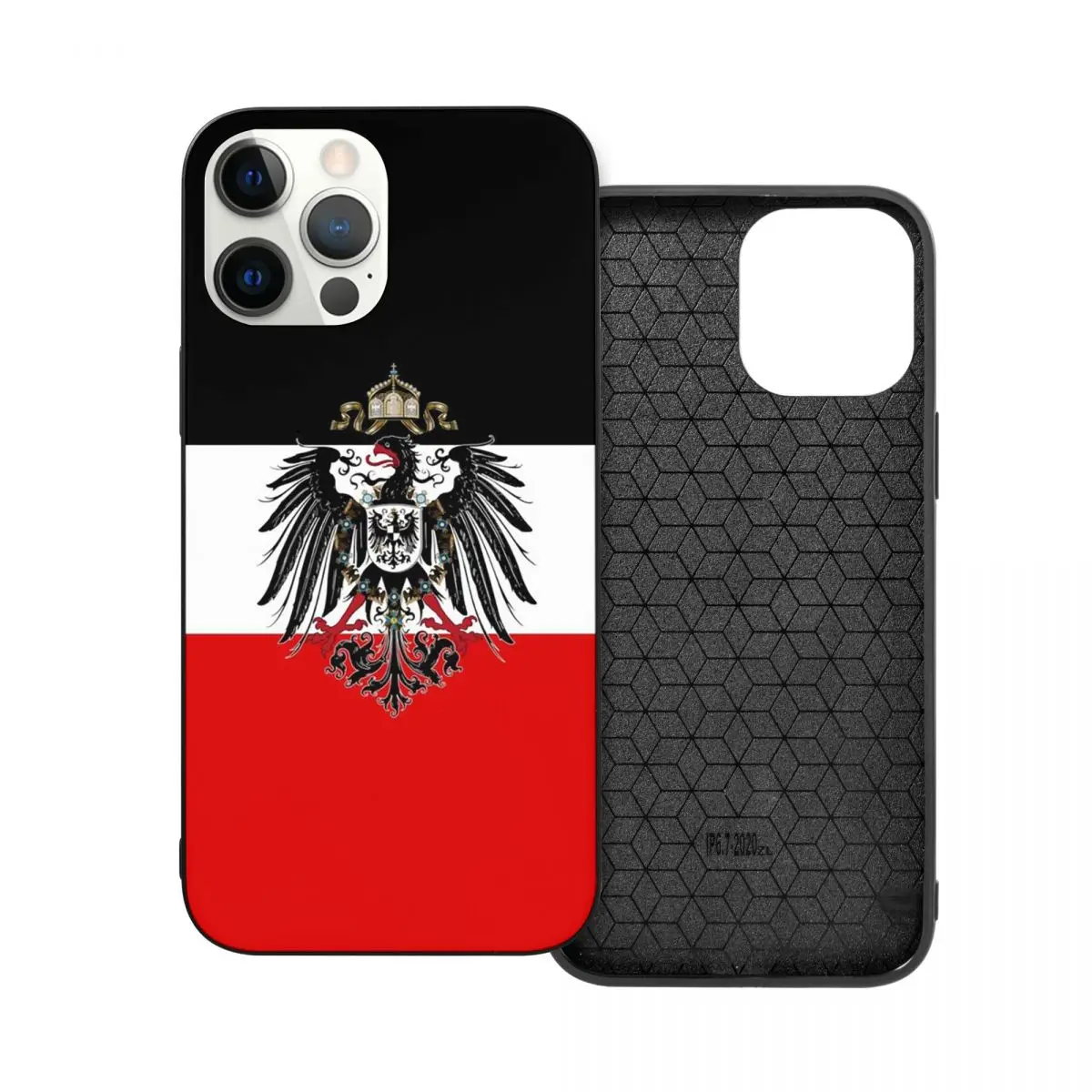 

German Empire PC Glass TPU Phone Cover for iPhone 13 12 11 Xs Xr X Pro Max Mini 7 8 Se2 Plus 6 6S