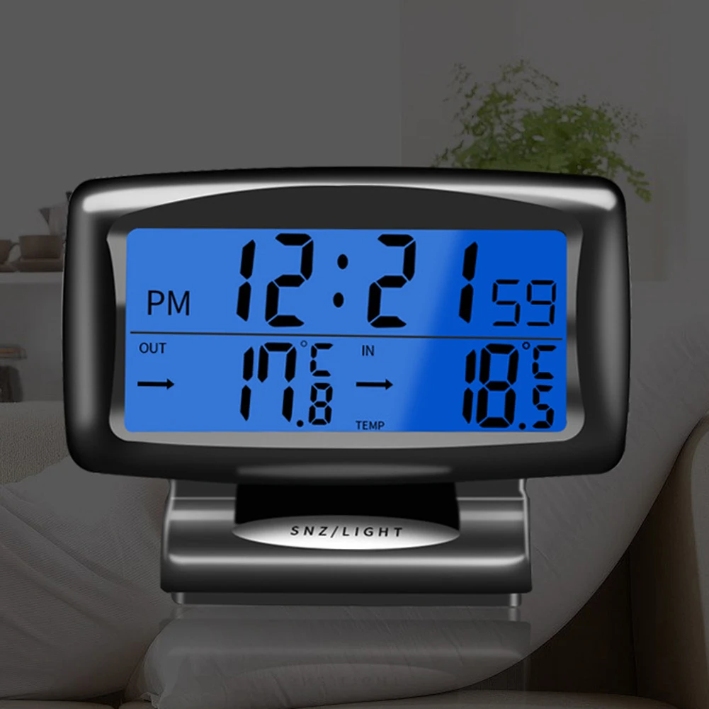 1 шт. автоматический внутренний и наружный термометр с двумя датчиками ЖК Синяя