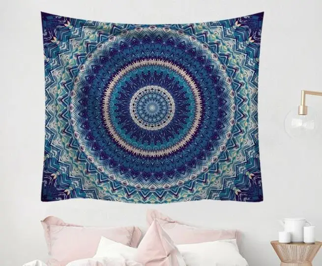 Гобелен с мандалой утолщенный мягкий плюшевый гобелен Настенный Коврик в