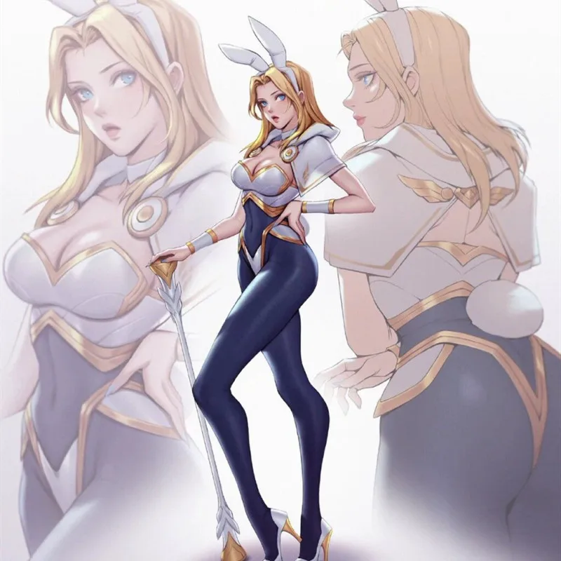 

Персонализированный/размер, костюм для косплея LOL Fan art Lux Bunny girl, сексуальный костюм для косплея