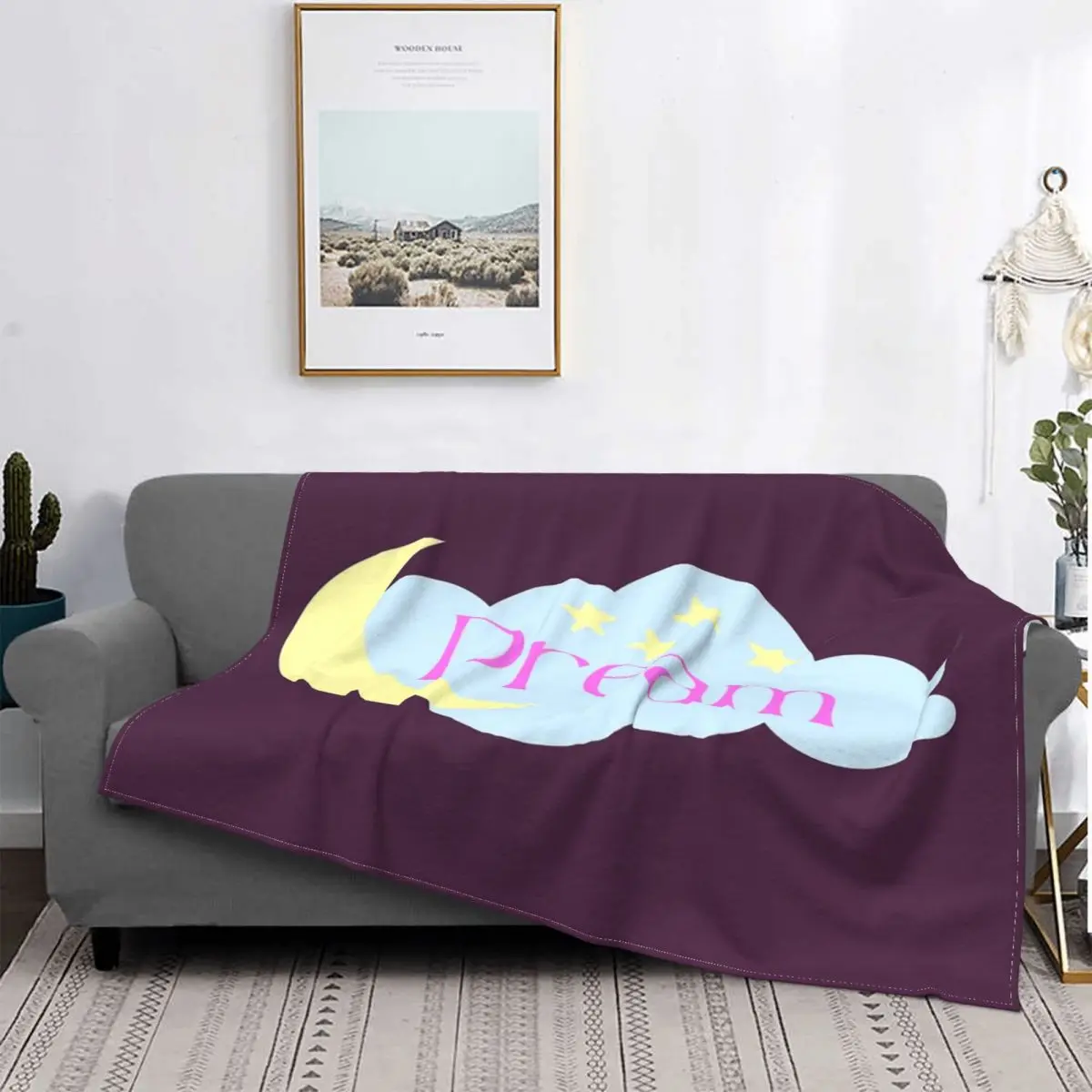 

Dream In-colcha de lino a cuadros para cama, manta con капуча, colores Pastel
