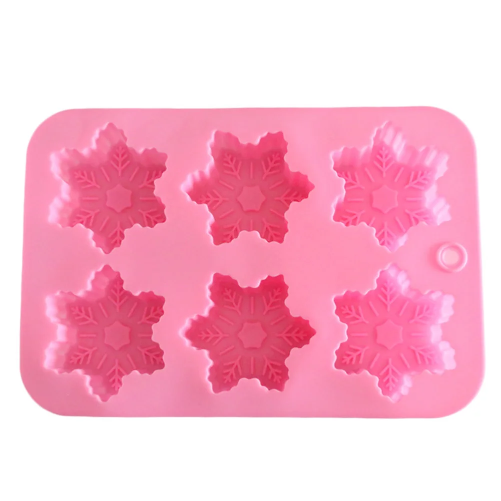 

Snowflake Chocolate Mold Soap Silicone Ice Tray Cake Christmas Mould Part Craft